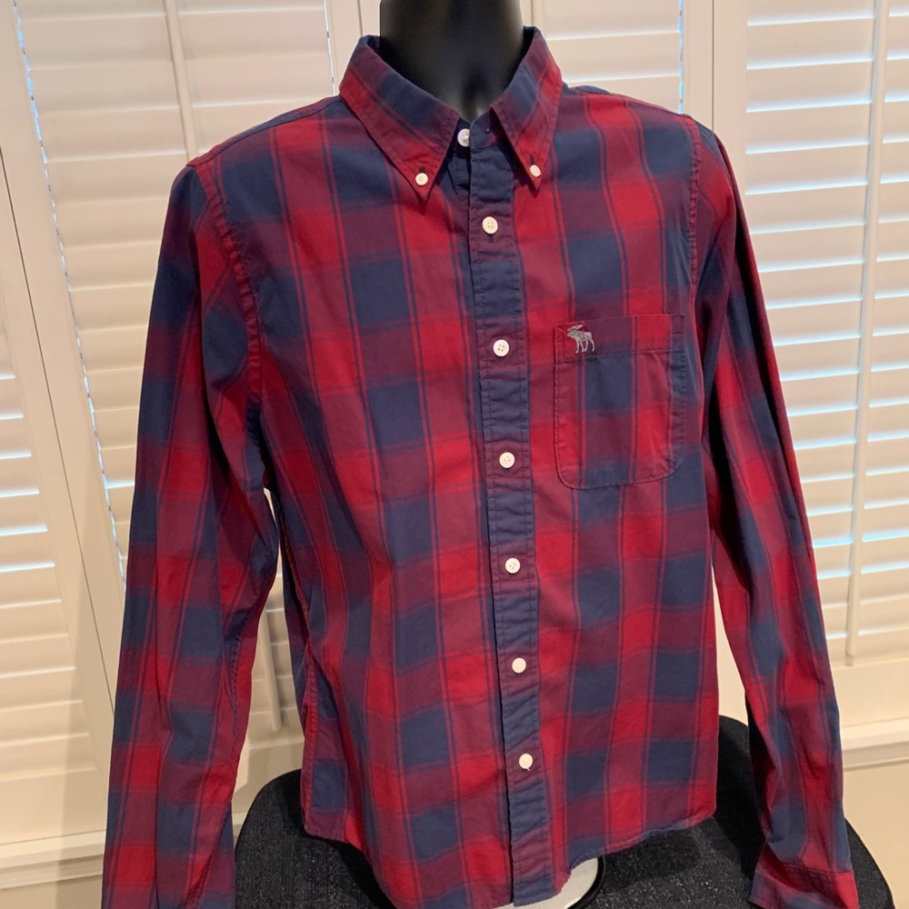 Abercrombie & Fitch Muscle XXL Shirt Red/Navy